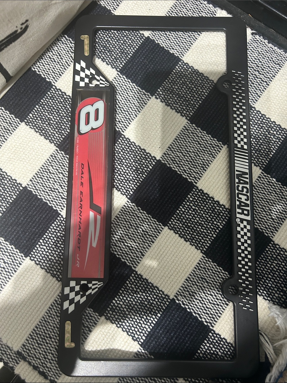 Nascar Black & Red #8 Racing License Plate Frame Insert